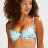 Top de bikini de aros preformado Bea, Azul
