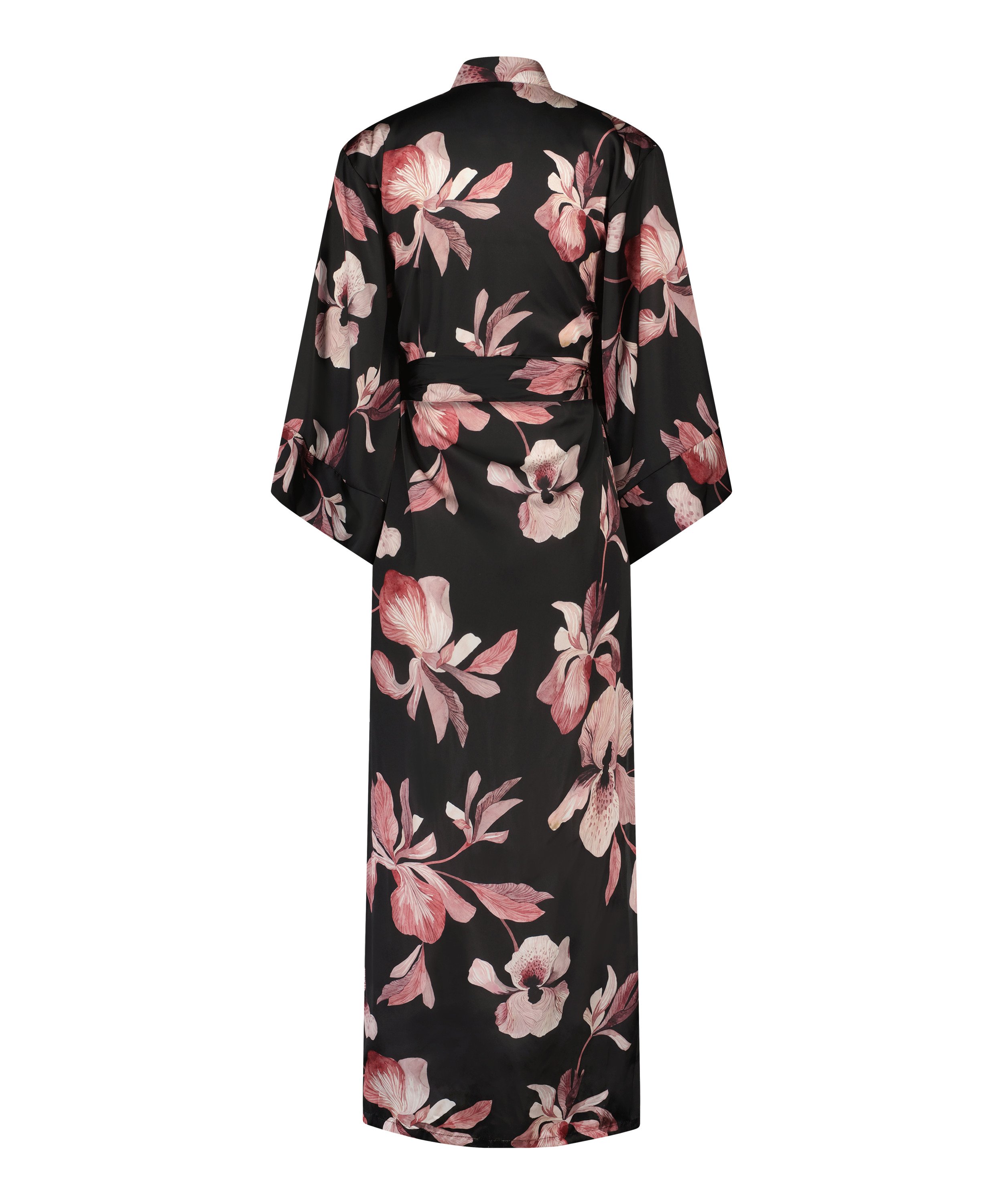 Kimono Satin Bloom, Negro, main