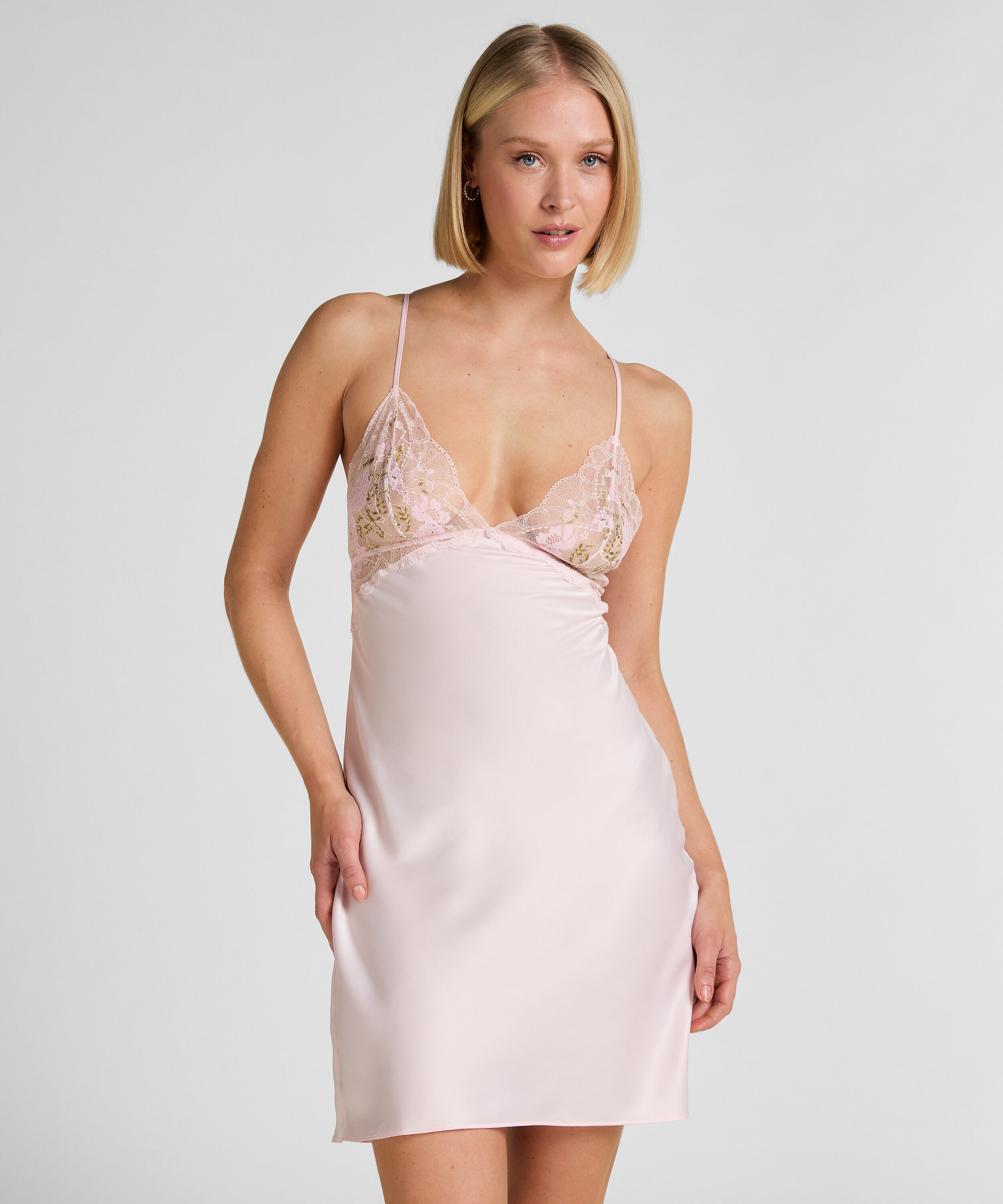 Camisón Satinado Miri, Rosa