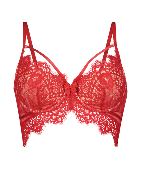 Sujetador longline de aros preformado Marilee, Rojo
