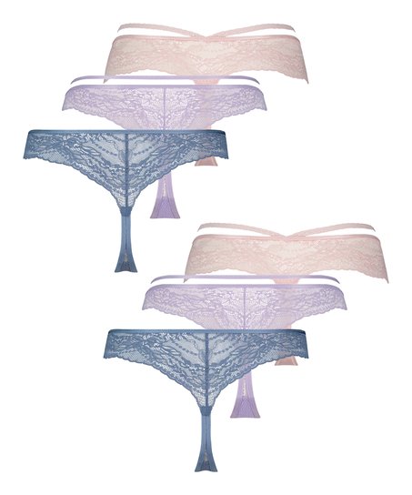 Lote de 6 braguitas brasileñas, Azul