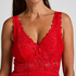 Vestido lencero Nora Lace, Rojo