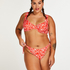 Top de bikini de aros no preformado Paisley, Rojo