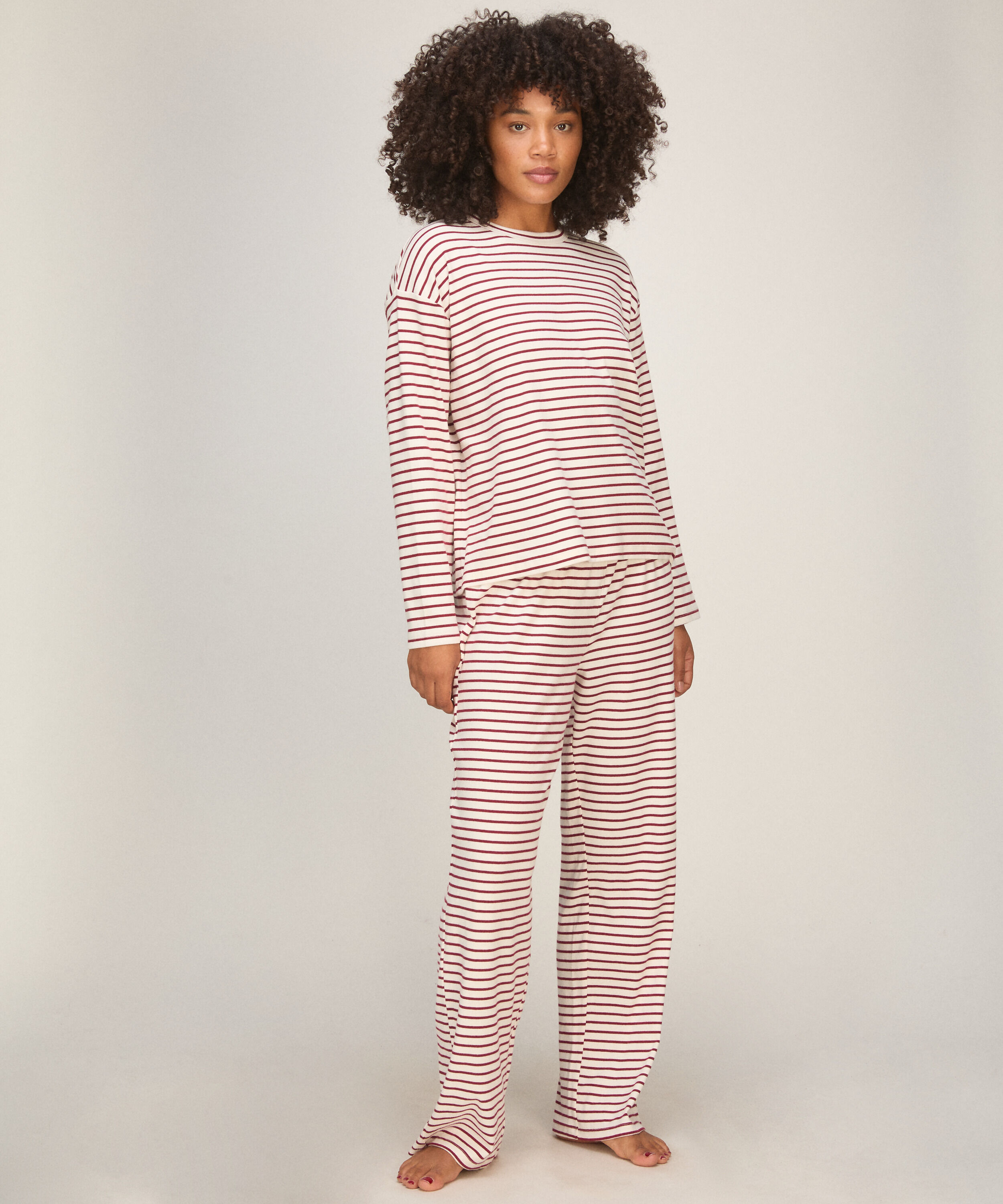 Conjunto de pijama de punto de algodón