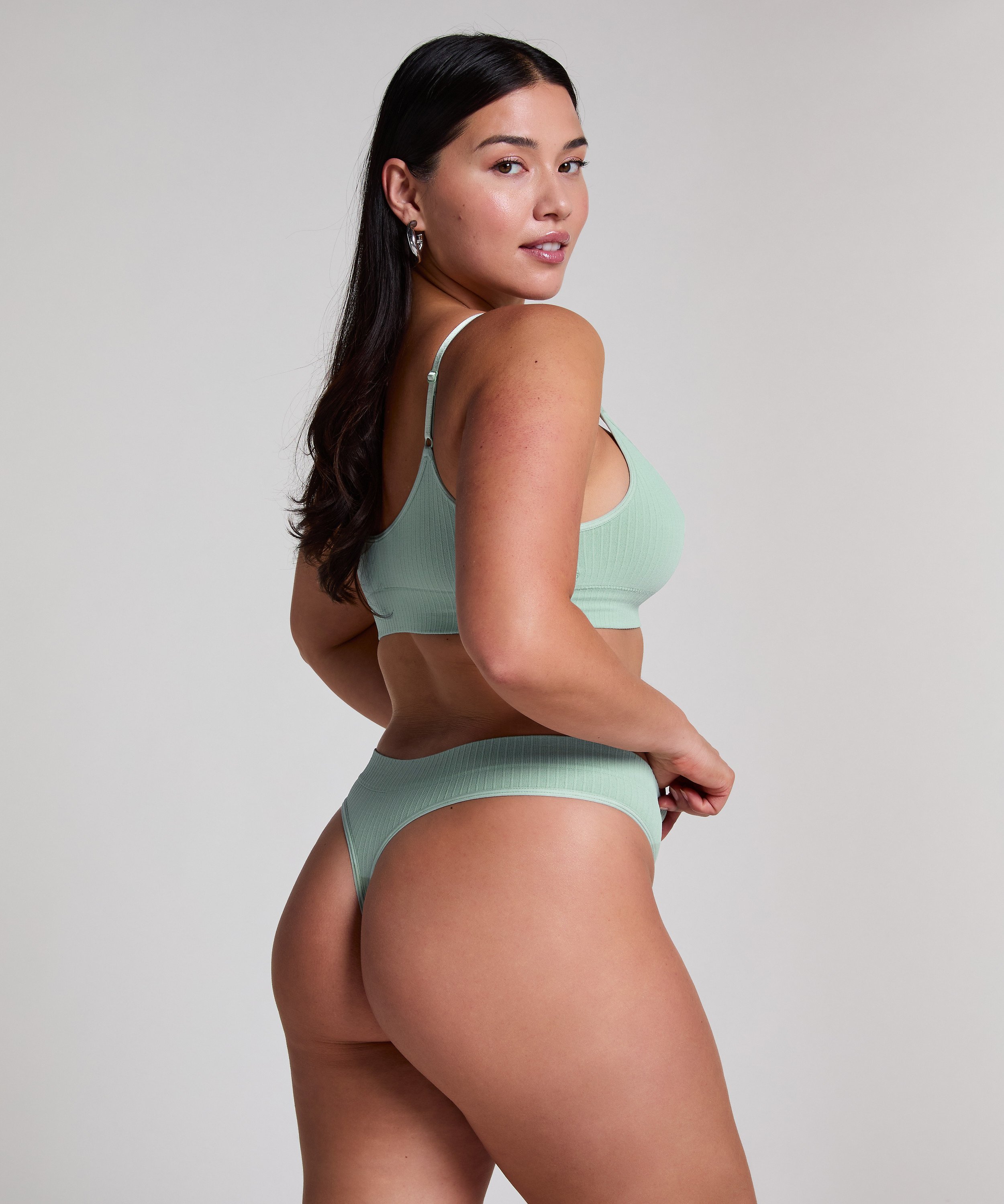 Tanga de tiro alto Dianne, Verde, main