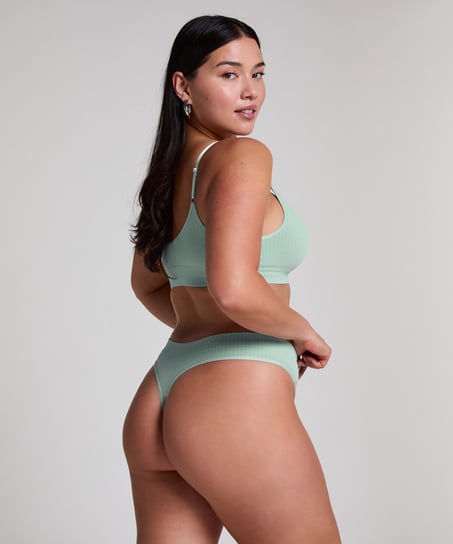 Tanga de tiro alto Dianne, Verde