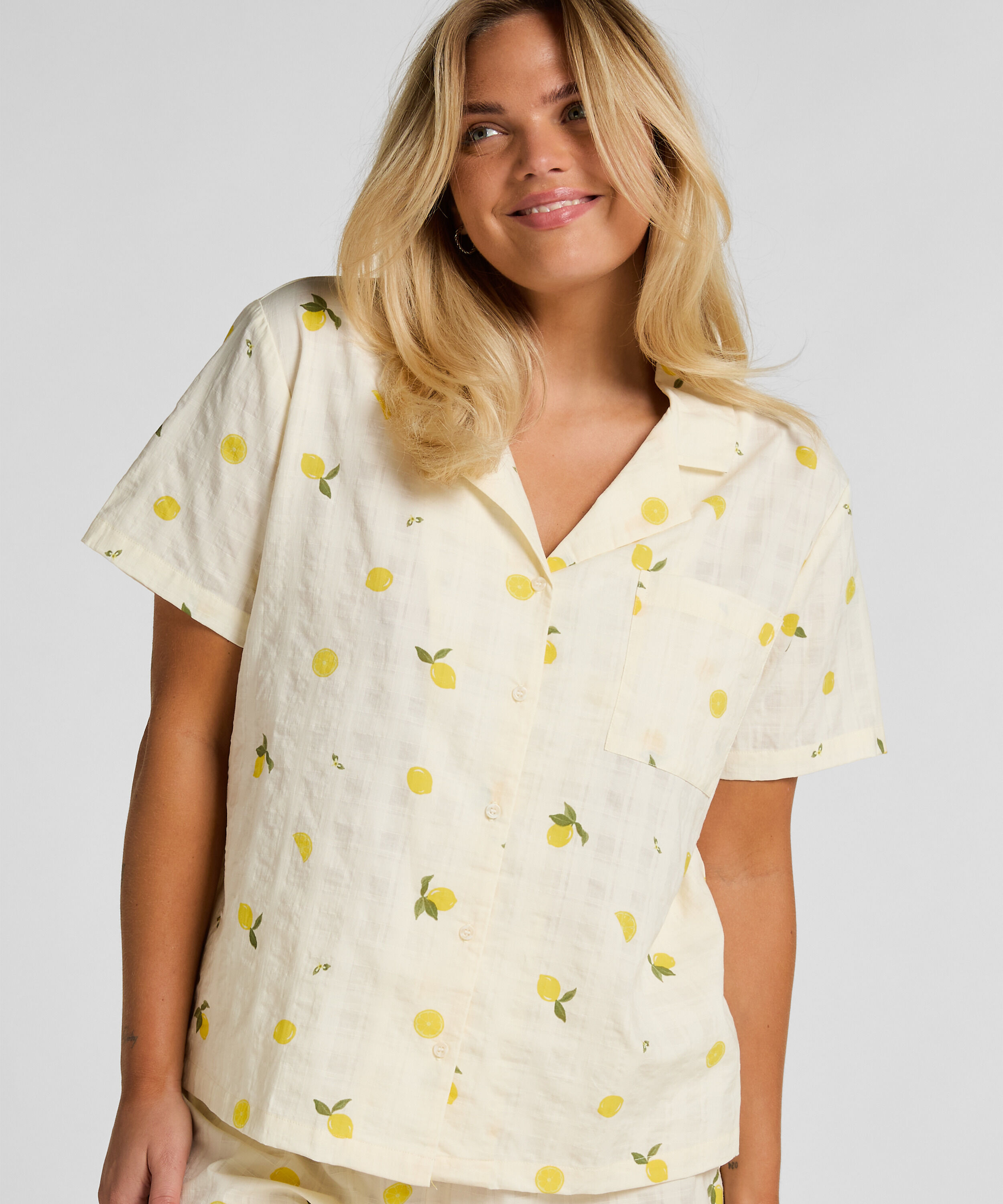 Chaqueta de Pijama Limón, Blanco Chaqueta de Pijama Limón, Blanco