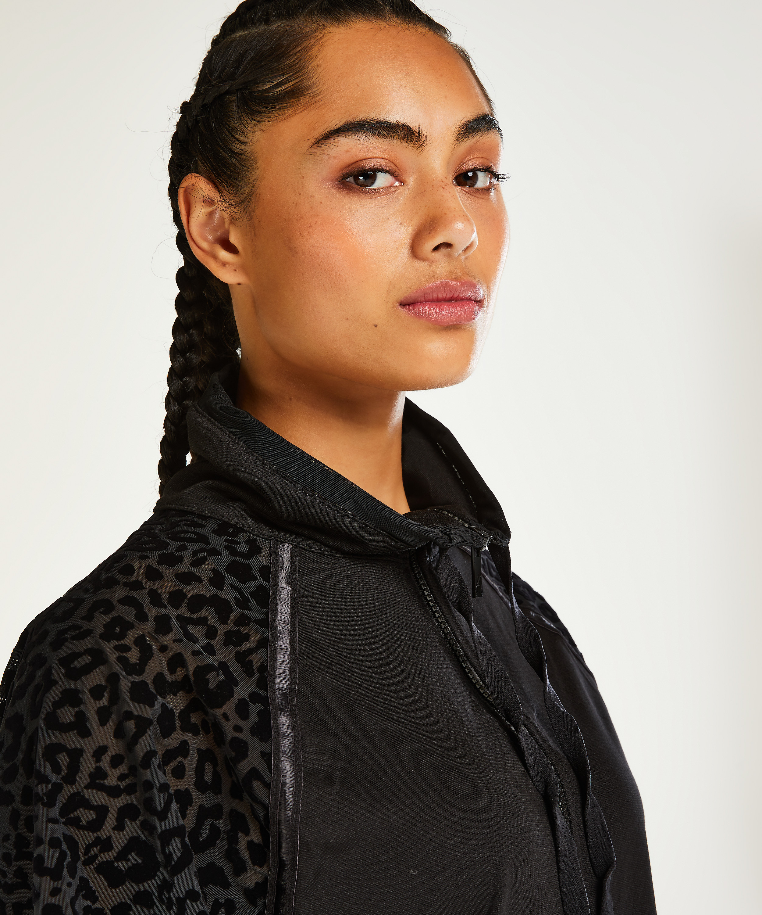 HKMX Chaqueta Leopardo, Negro, main