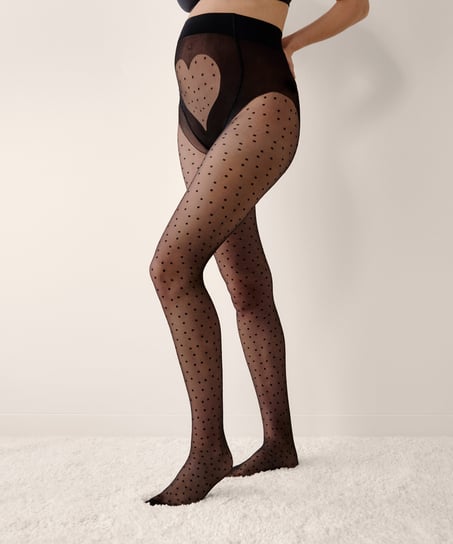 Pantys Premamá 15 Denier Lunares, Negro