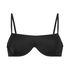 Top de bikini de aros no preformado Sicily, Negro