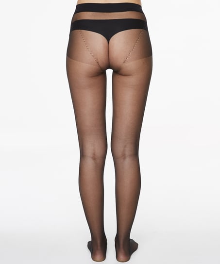 Sin Costuras Pantis 20 Denier, Negro
