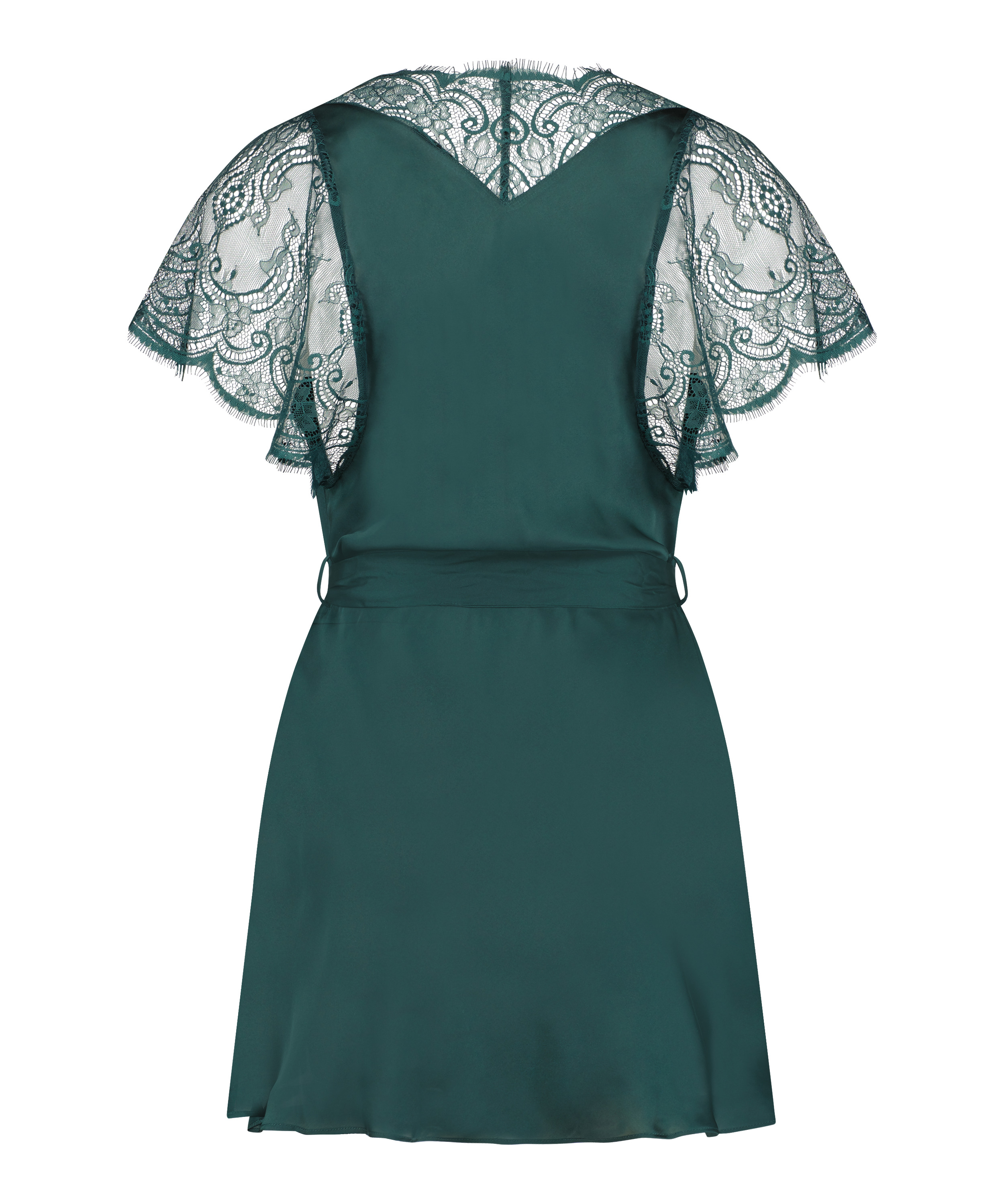 Kimono de sat&eacute;n Coco, Verde, main