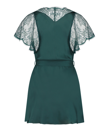 Kimono de sat&eacute;n Coco, Verde