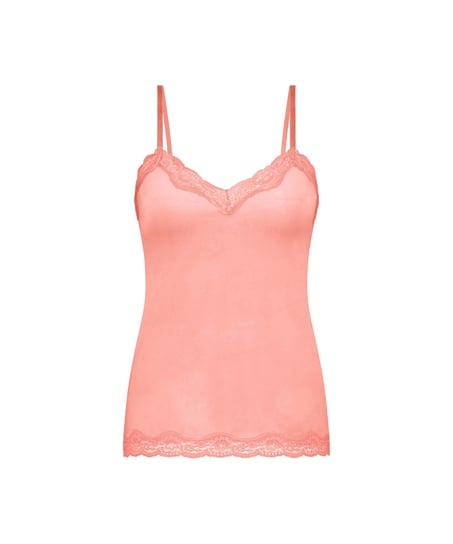 Camiseta top Velours Lace, Rosa