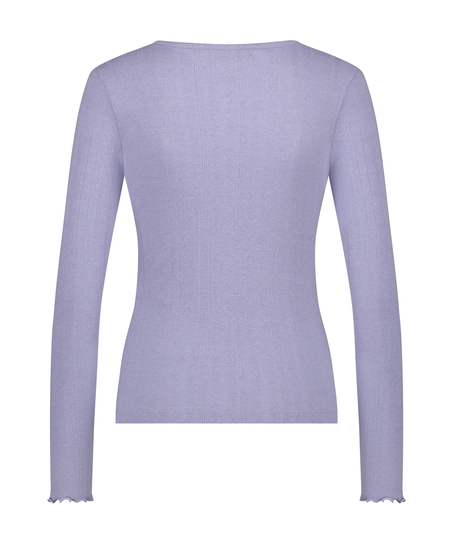 Top de pijama Henley, Morado