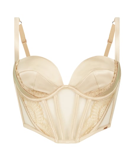 Sujetador con relleno y aros longline Stella, Amarillo