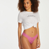 Tanga de corte ultra bajo en forma de V, Rosa