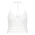 Top corto de crochet, Blanco