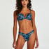 Top de bikini de aros preformado Leo, Azul