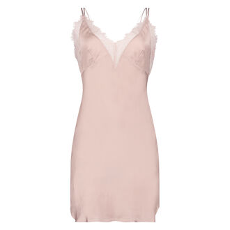Vestido combinaci&oacute;n satinado Lily, Rosa