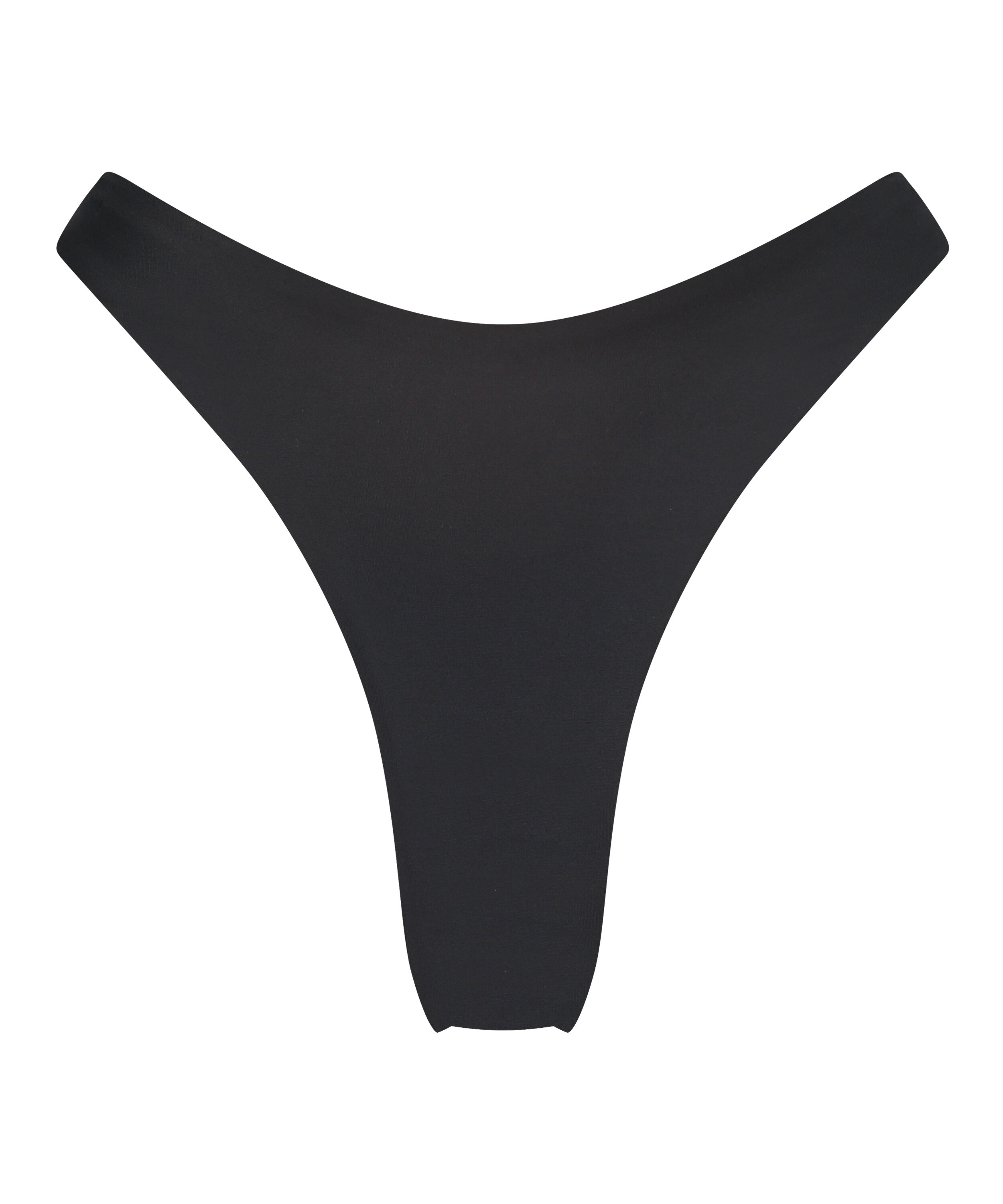 Braguita de Bikini de Corte Alto Luxe, Negro