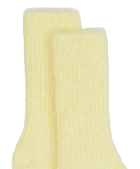 Calcetines peludos Liv, Amarillo