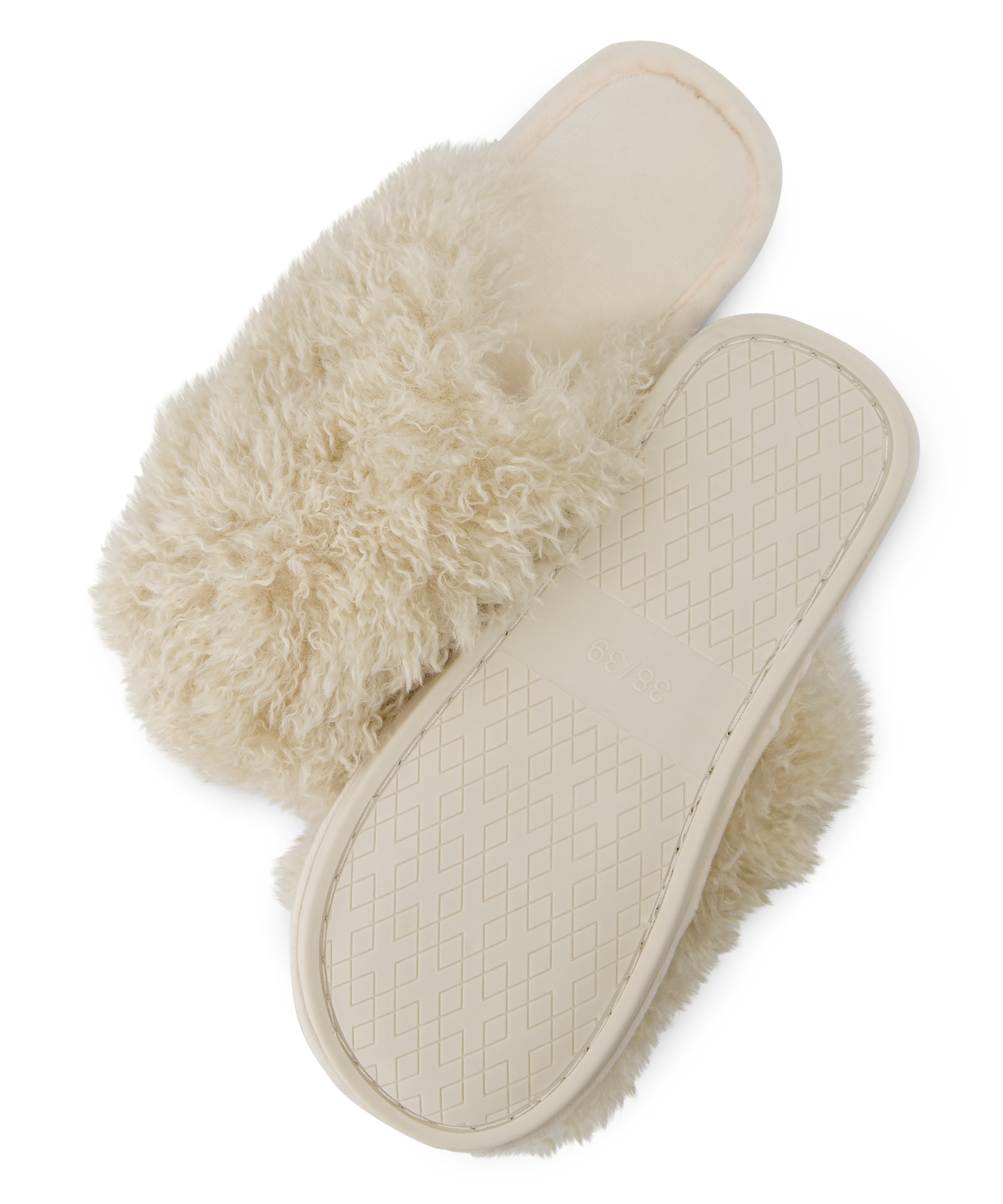 Zapatillas Fake Fur, Beige, main