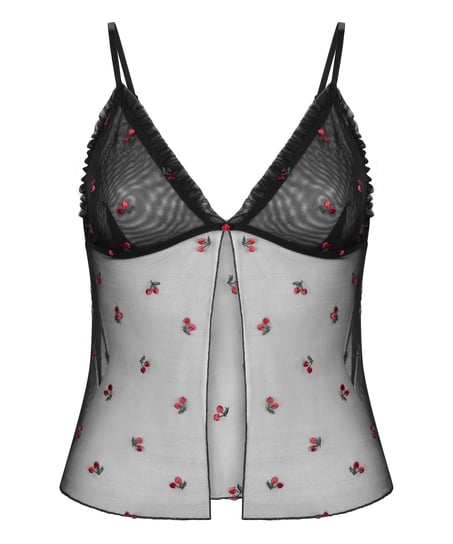 Cami de malla Chelsey, Negro