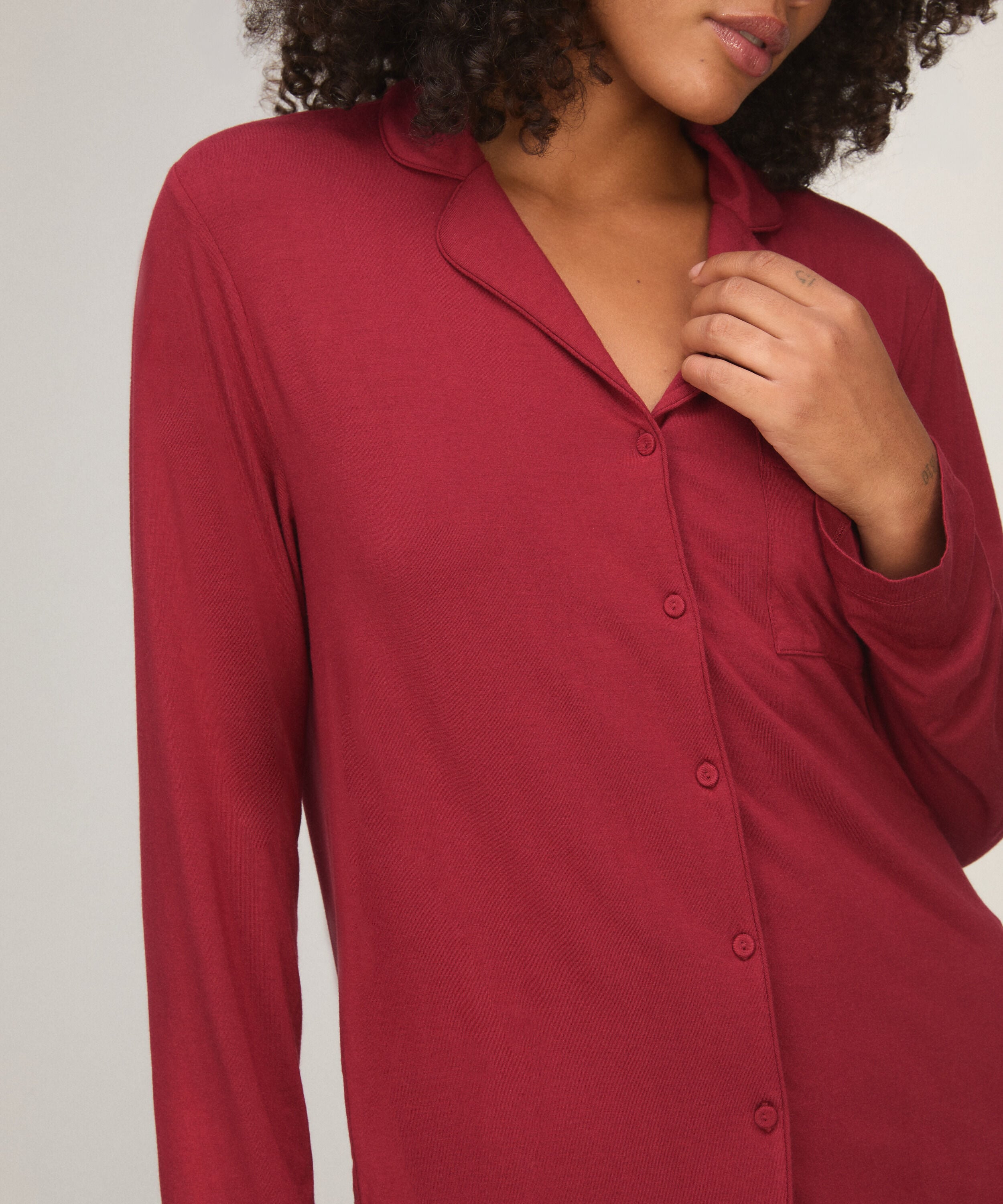 Camisa de pijama Jersey Essential, Rojo