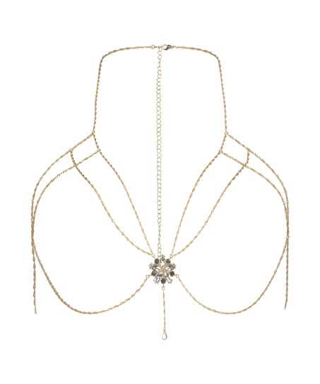 Top de bralette chain, Amarillo
