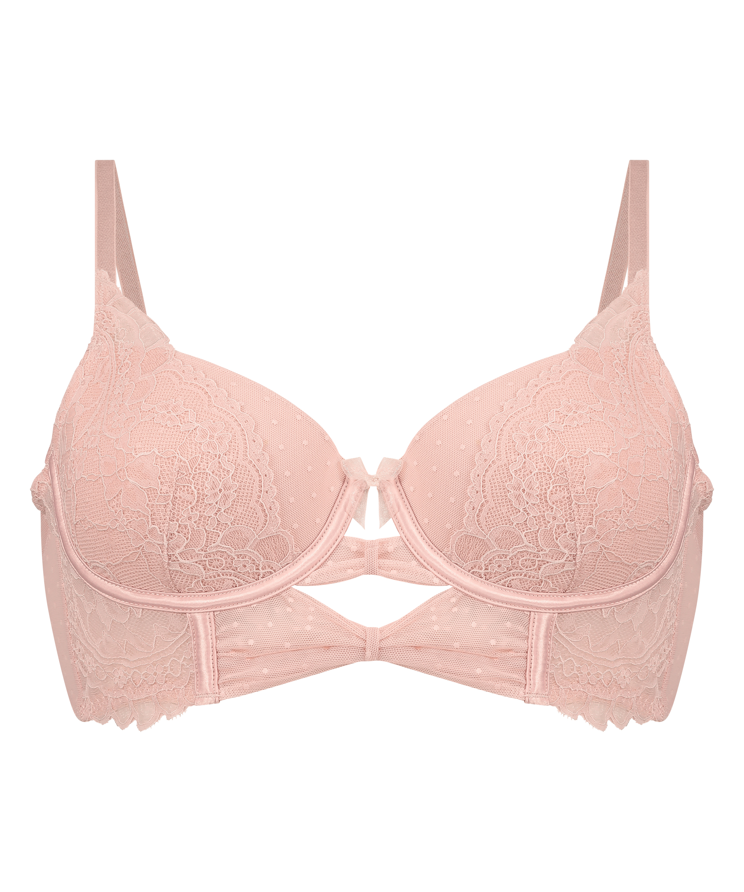 Sujetador de aros longline acolchado Juliette, Rosa, main