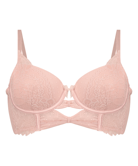 Sujetador de aros longline acolchado Juliette, Rosa