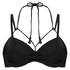 Top de bikini de aros preformado Sunset Dream, Negro