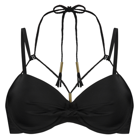 Top de bikini de aros preformado Sunset Dream, Negro