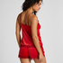 Camiseta top Velours Lace, Rojo