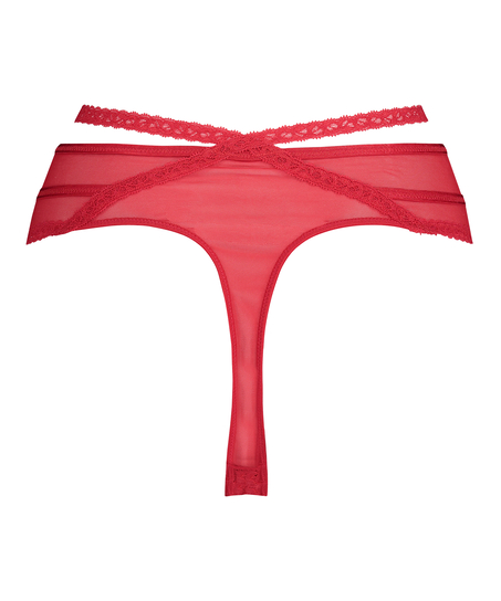 Tanga de tiro alto Bonnie Curvy, Rojo