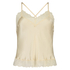 Camiseta top Satin Lace, Beige