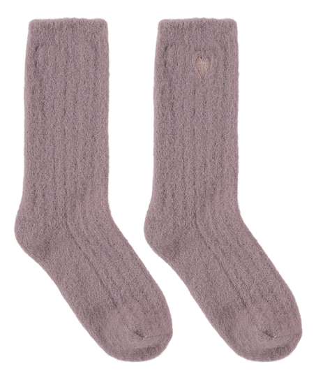 Calcetines Fluffy, Morado