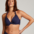 Top de bikini push-up con aros preformado Kai, Azul
