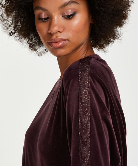 Top de terciopelo Shimmer, Morado