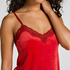 Camiseta top Velours Lace, Rojo