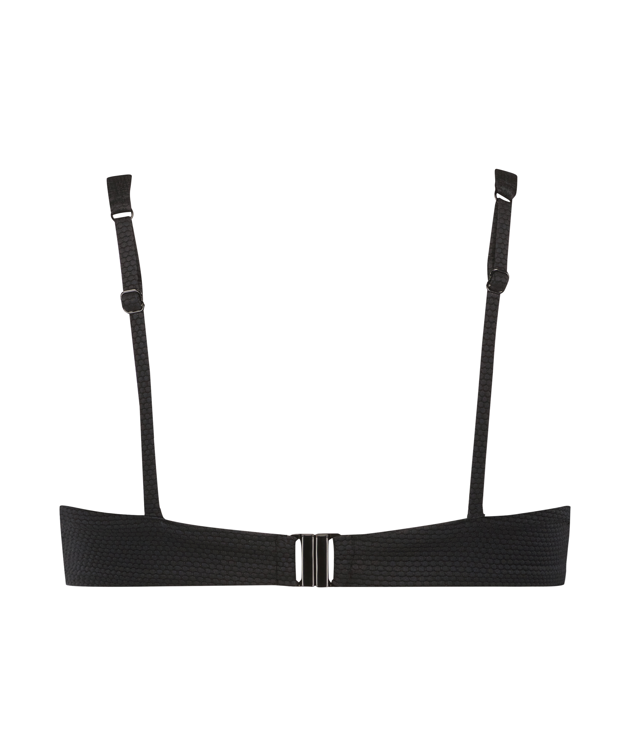 Top de bikini de aros no preformado Scallop, Negro, main