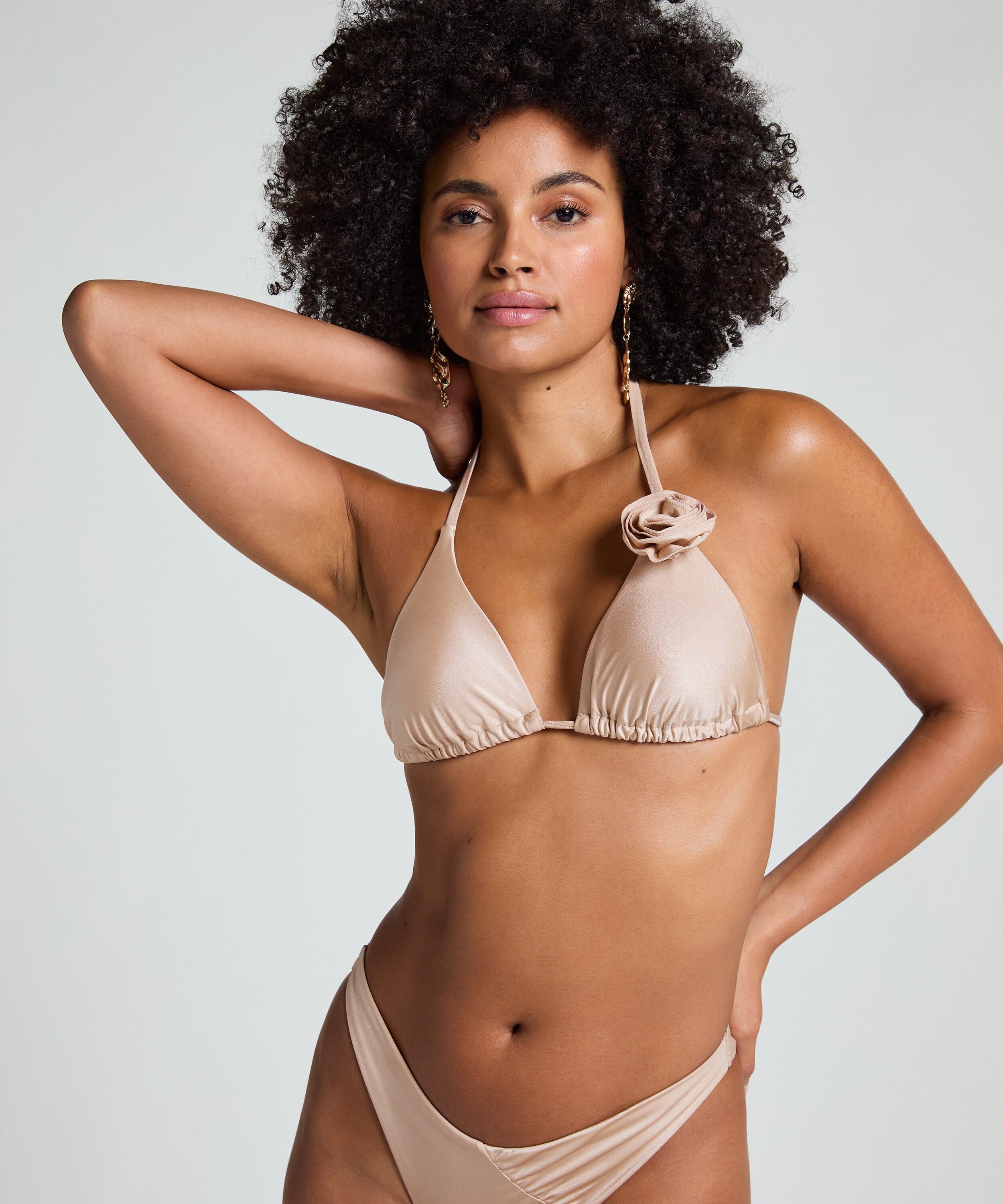 Top de bikini Lima, Beige