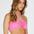 Top de bikini bandeau Scallop, Rosa