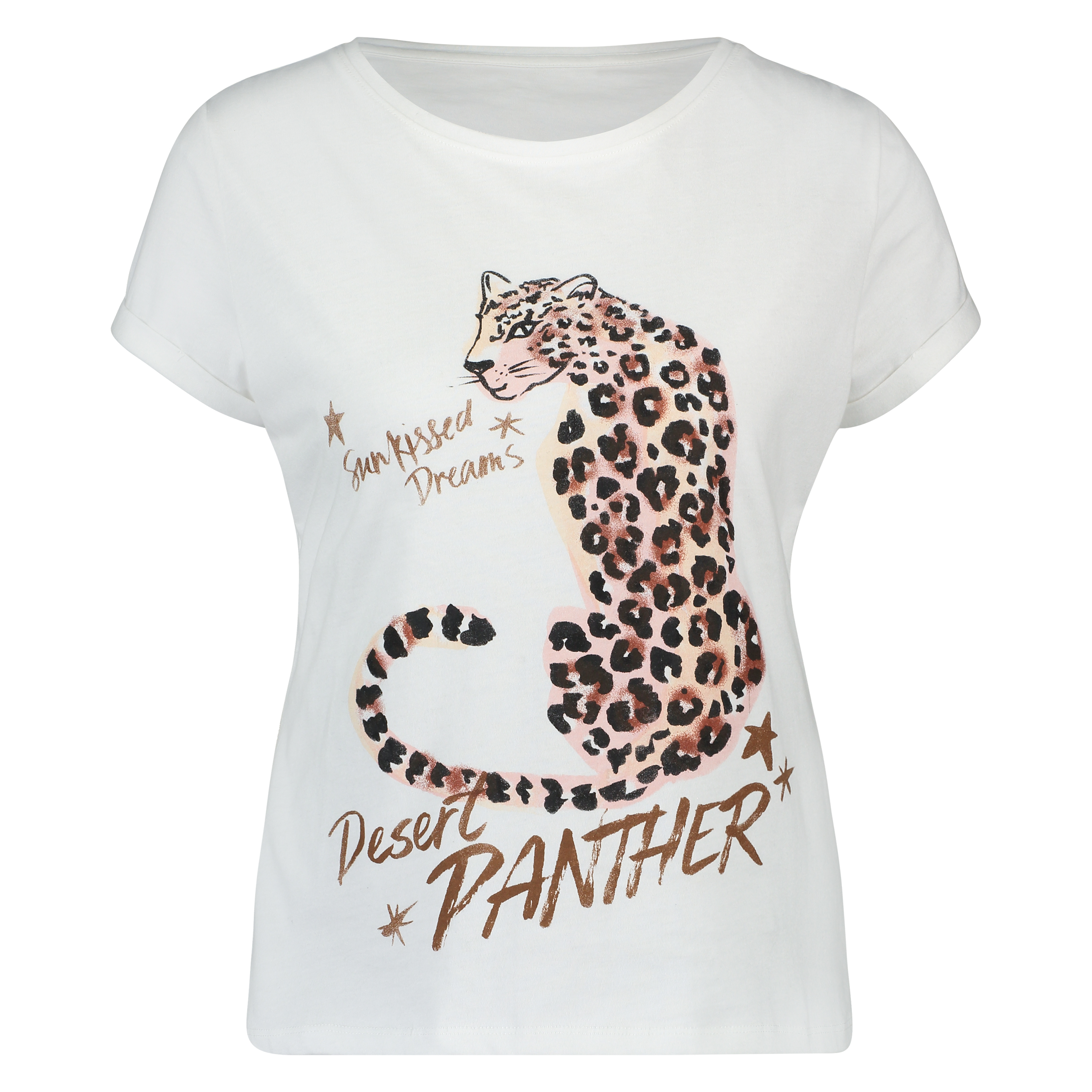 Top de pijama de manga corta, Blanco, main