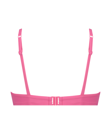 Top de bikini con aros y sin relleno Ibiza, Rosa