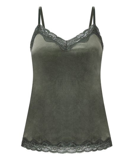 Camiseta top Velours Lace, Verde
