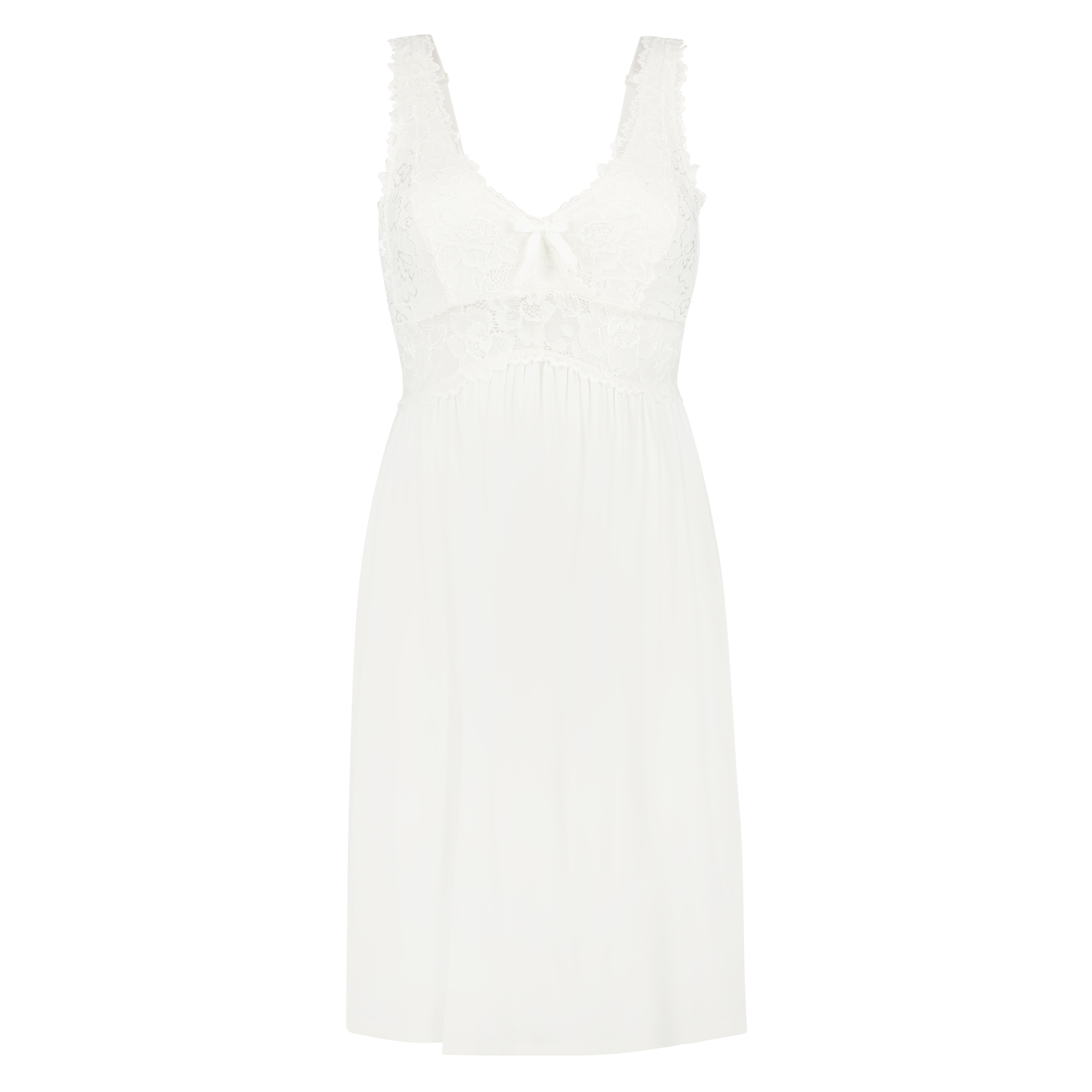 Vestido lencero Nora Lace, Blanco, main