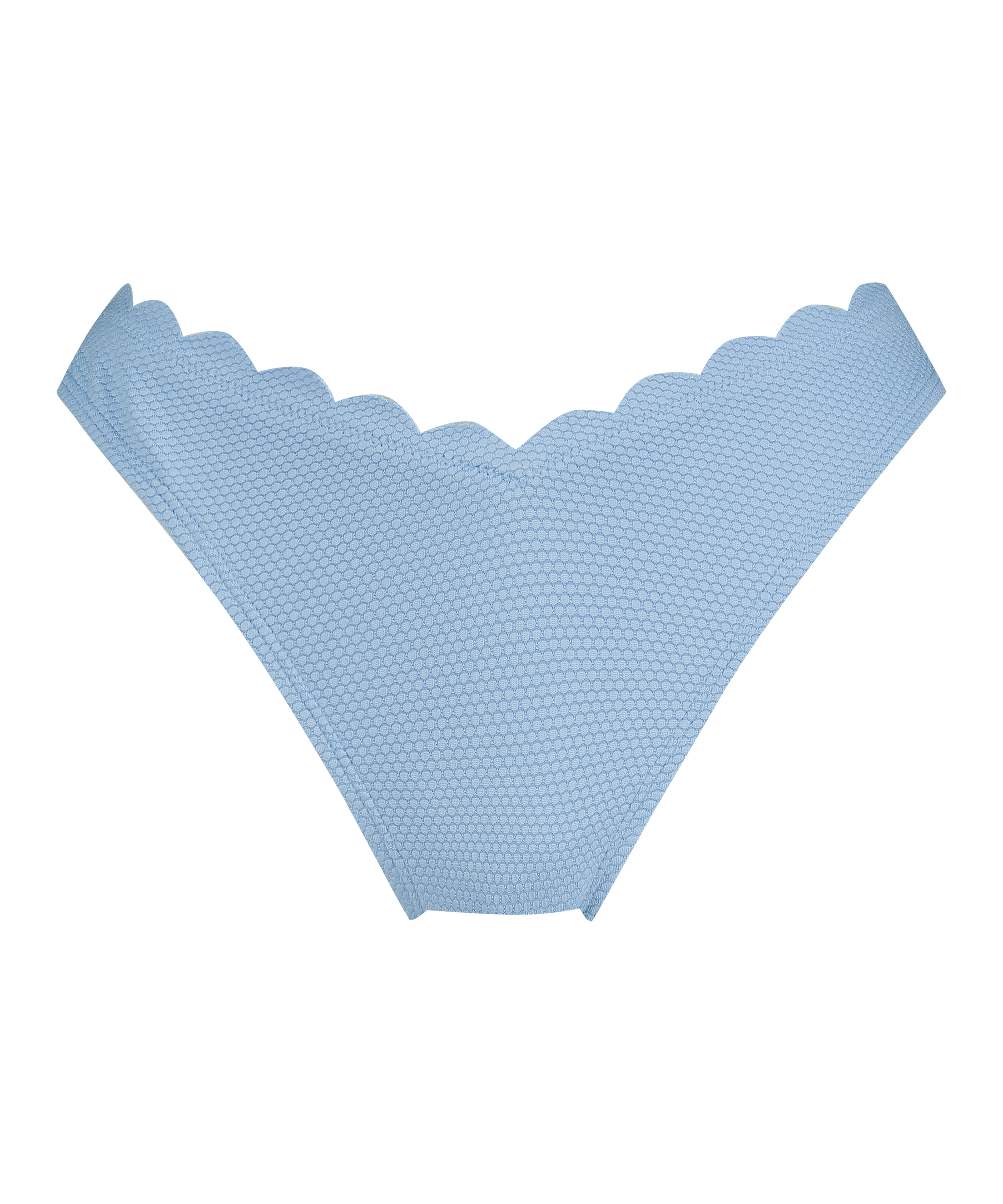 Braguita de Bikini de Corte Alto Scallop, Azul, main
