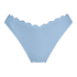 Braguita de Bikini de Corte Alto Scallop, Azul